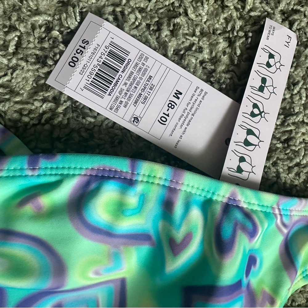 Target Multicolor Patterned Bikini Top - Picture 3 of 3